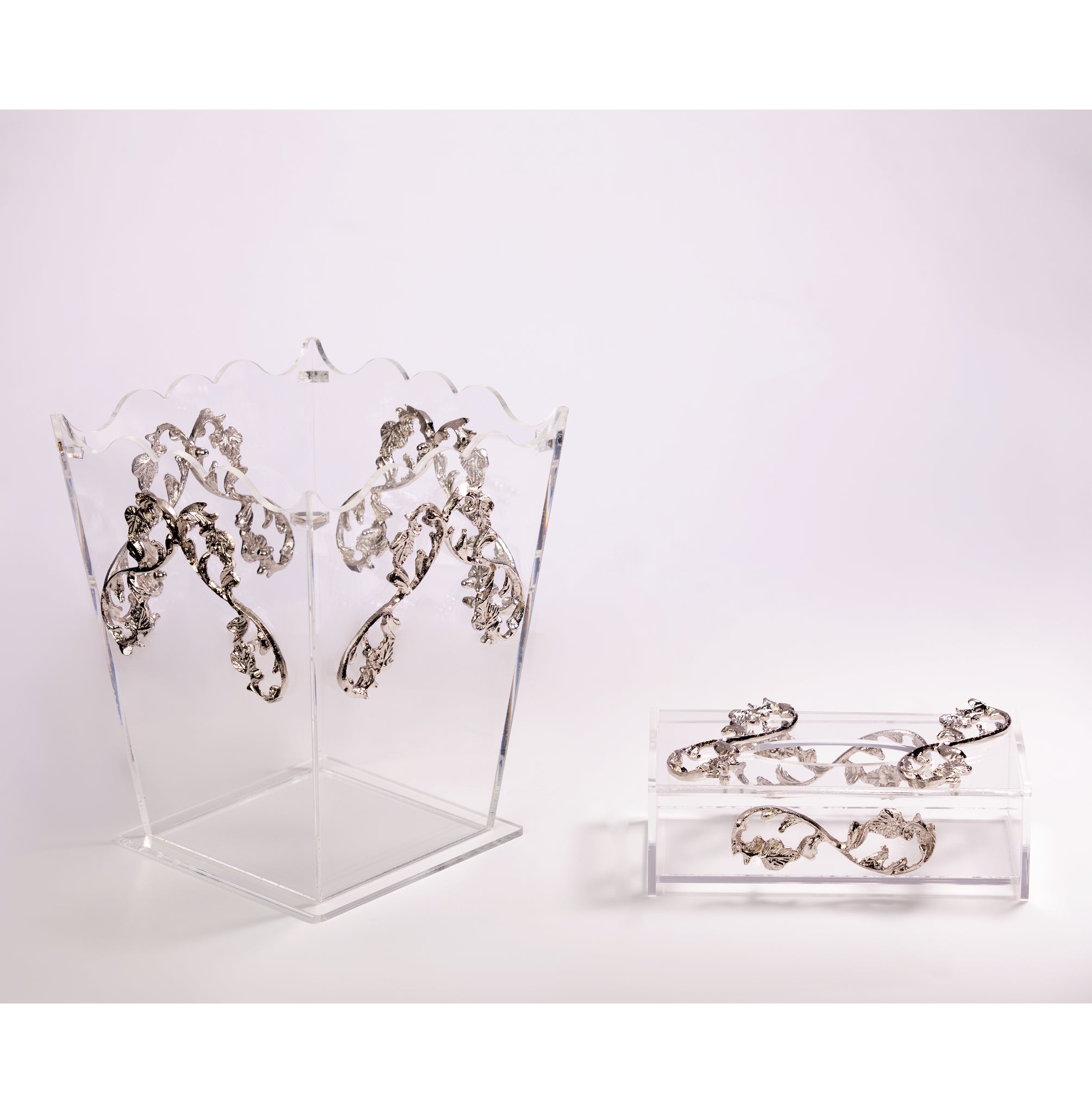 علبة مناديل وسله مهملات